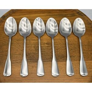 Clipper 18/8 Stainless Lot of 6 Teaspoons Similar to Oneida American Colonial 6"